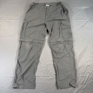 Columbia PFG Omni Shade Convertible Cargo Pants 36x30 Gray Hiking Fishing